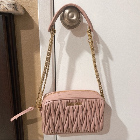 Miu Miu Orchidea Matelasse Leather Crossbody Camera Bag - Picture 8 of 12